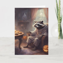 Cartão de saudação de Halloween divertido de guaxi