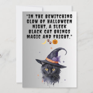 Festividades Cartão de Saudação de Halloween - Gato Preto