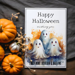 Festividades Cartão de Saudação de Halloween para a Família Fel
