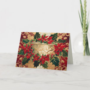 Festividades cartão de saudação de horário de natal