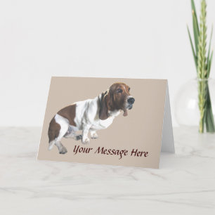 Festividades Cartão de Saudação de Hound Basset