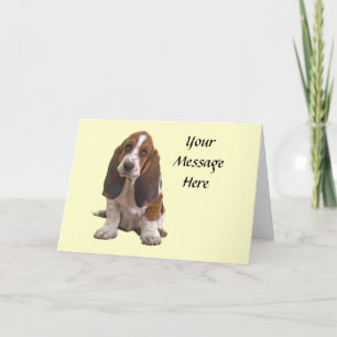 Festividades Cartão de Saudação de Hound Basset