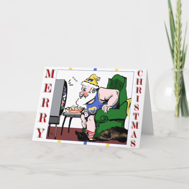 Festividades Cartão de Saudação de Jogo para papais noeis (Frente)