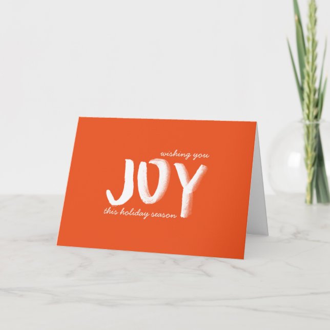 Festividades Cartão de Saudação de Joy com Letra Mão (Frente)