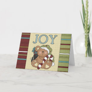 Festividades Cartão de Saudação de Joy Teddy Bear