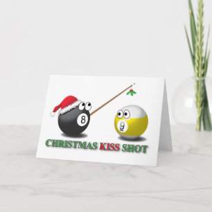 Festividades Cartão de saudação de Kiss Shot de Natal
