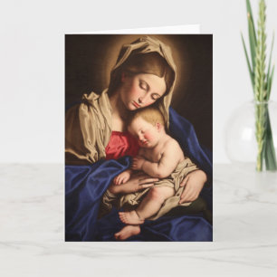 Festividades Cartão de saudação de Madonna e Criança