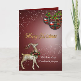 Festividades Cartão de saudação de Magic Reindeer de Natal