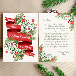 Festividades Cartão de Saudação de Mensagem Trendy Felry Natal 