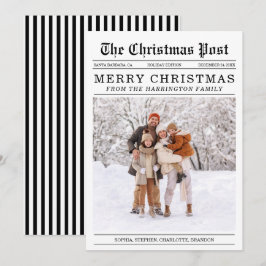 Festividades Cartão de Saudação de Natal ao Estilo de Jornal An