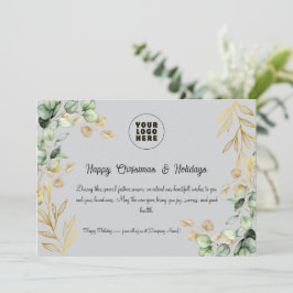 Festividades Cartão de Saudação de Natal Corporativo Personaliz