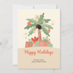Festividades Cartão de Saudação de Natal da Palm Tree