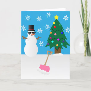 Festividades Cartão de Saudação de Natal de Snowman, Congelado