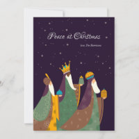 Cartão de Saudação de Natal de Três Kings