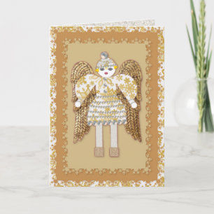 Festividades Cartão de Saudação de Natal do Anjo da Neve