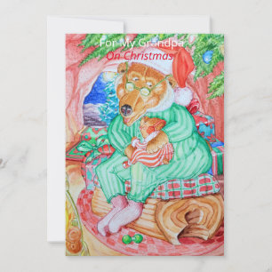 Festividades Cartão de Saudação de Natal do Avô