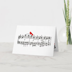 Festividades Cartão de saudação de Natal do Cardeal de Música f