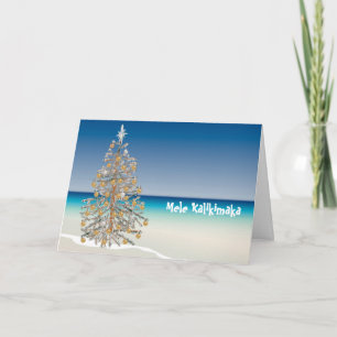 Festividades Cartão de Saudação de Natal do Havaí Mele Kalikima