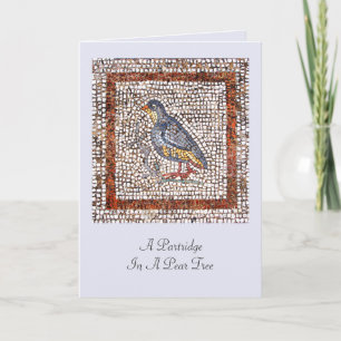Festividades Cartão de Saudação de Natal do Mosaico do Kos Bird