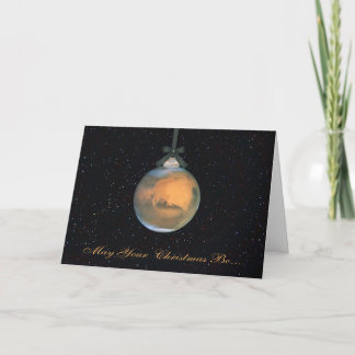 Festividades Cartão de Saudação de Natal do Planeta Mars
