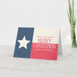 Festividades Cartão de Saudação de Natal do Texas Flag
