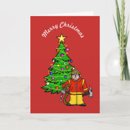 Festividades Cartão de Saudação de Natal Engraçado Fireman