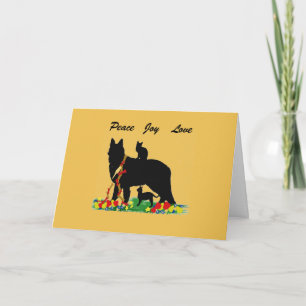 Festividades Cartão de Saudação de Natal ~German shepherd