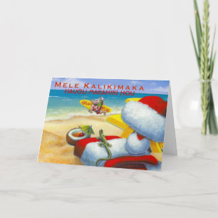 Festividades Cartão de Saudação de Natal Havaiano