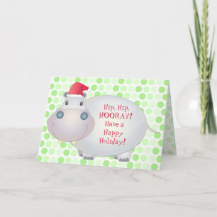 Festividades Cartão de Saudação de Natal Hippo