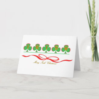 Festividades Cartão de Saudação de Natal Irlandês