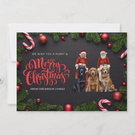 Festividades Cartão de saudação de natal para amantes de cães