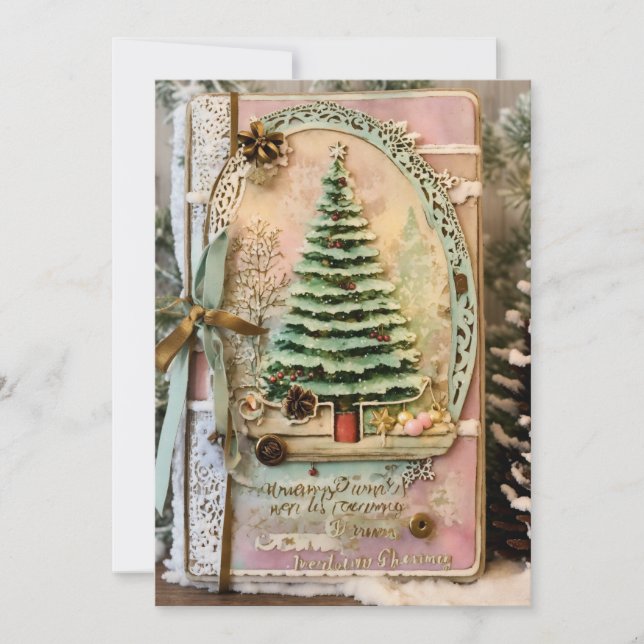 Festividades Cartão de saudação de Natal para uma temporada de  (Frente)