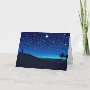 Festividades Cartão de Saudação de Natal Star Over Bethlehem