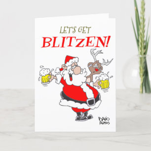 Festividades Cartão de saudação de Natal "Vamos Get Blitzen"
