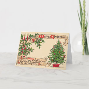 Festividades Cartão de Saudação de Natal Vitoriano