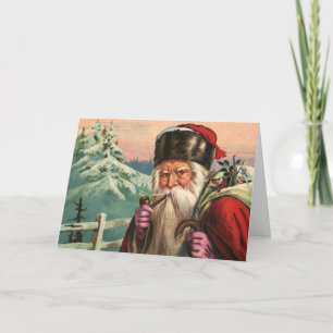 Festividades Cartão de Saudação de Papais noeis Alpinos