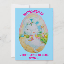 Festividades Cartão de saudação de Páscoa da neta personalizada