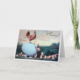 Festividades Cartão de saudação de Páscoa Vintage
