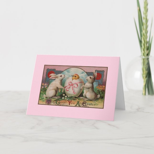 Festividades Cartão de Saudação de Páscoa Vitoriano (Frente)