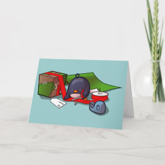 Festividades Cartão de Saudação de Pinguim de Envolvimento