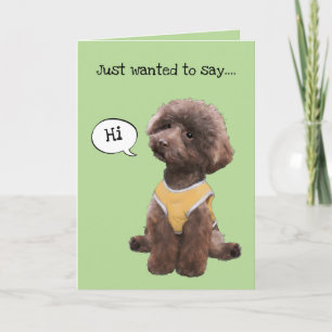 Festividades Cartão de Saudação de Poodle Personalizável