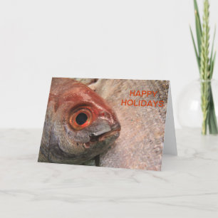 Festividades Cartão de saudação de rosto de peixe