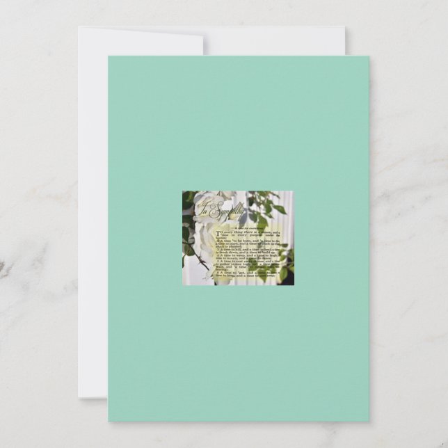 Festividades Cartão de saudação de simpatia mais profunda (Frente)