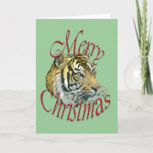 Festividades Cartão de Saudação de Tigre de Natal