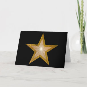 Festividades Cartão de saudação de tom de duas estrelas Dourada