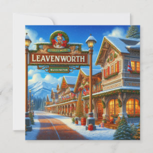 Festividades Cartão de Saudação de Washington Leavenworth - Vaz