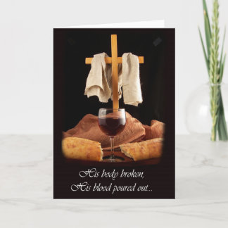 Festividades Cartão de saudação Design de Páscoa de cruz e comu