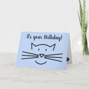 Festividades Cartão de saudação Design de Whiskers Cat
