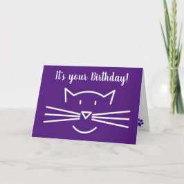 Festividades Cartão de saudação Design de Whiskers Cat