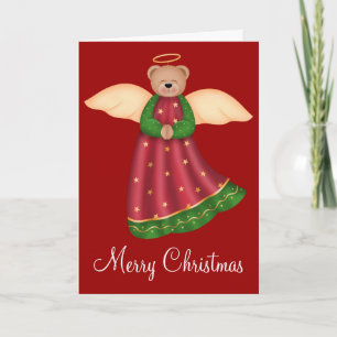 Festividades Cartão de Saudação do Anjo do Urso de Peste Natal 
